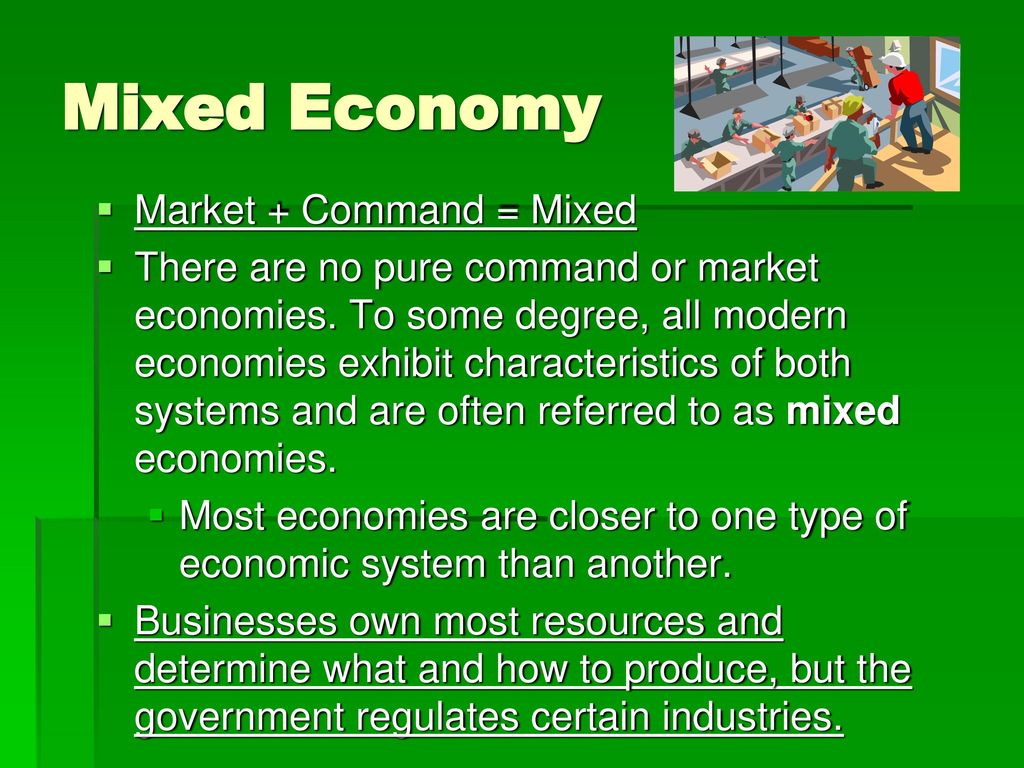 Mixed Economy Market + Command = Mixed