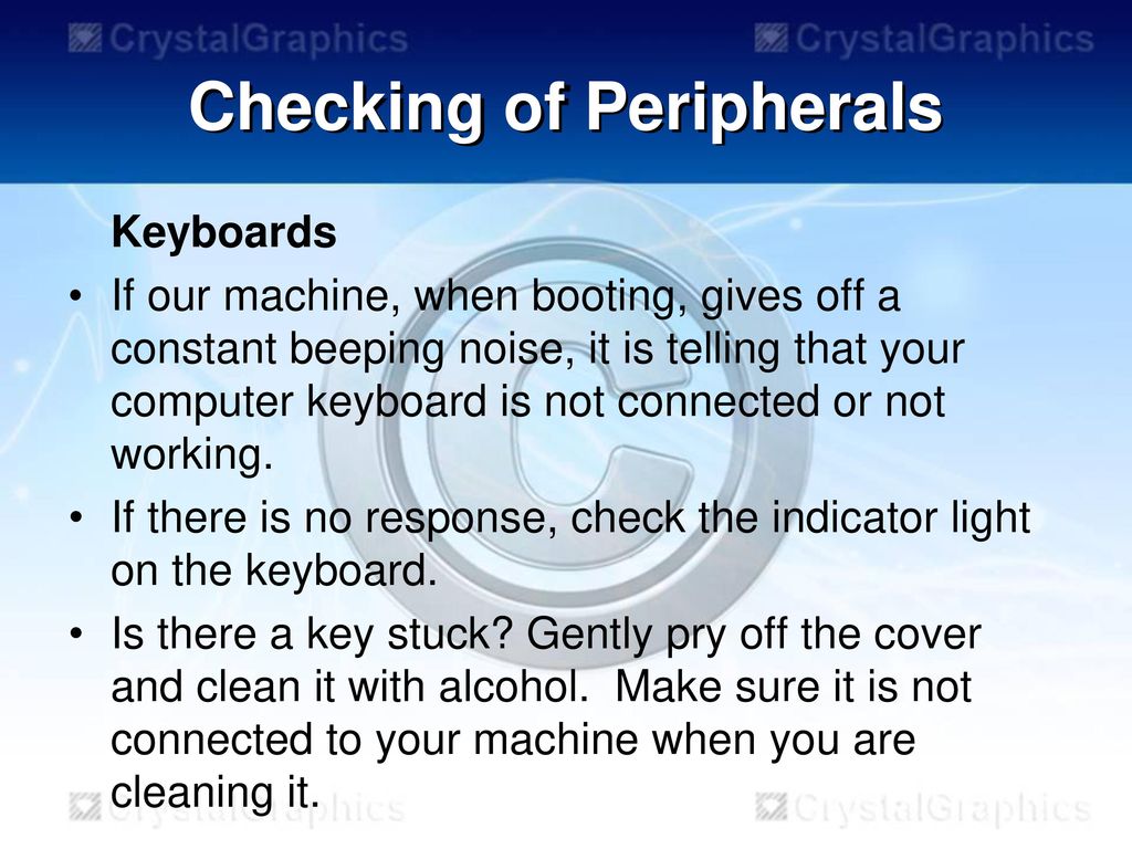 Checking of Peripherals