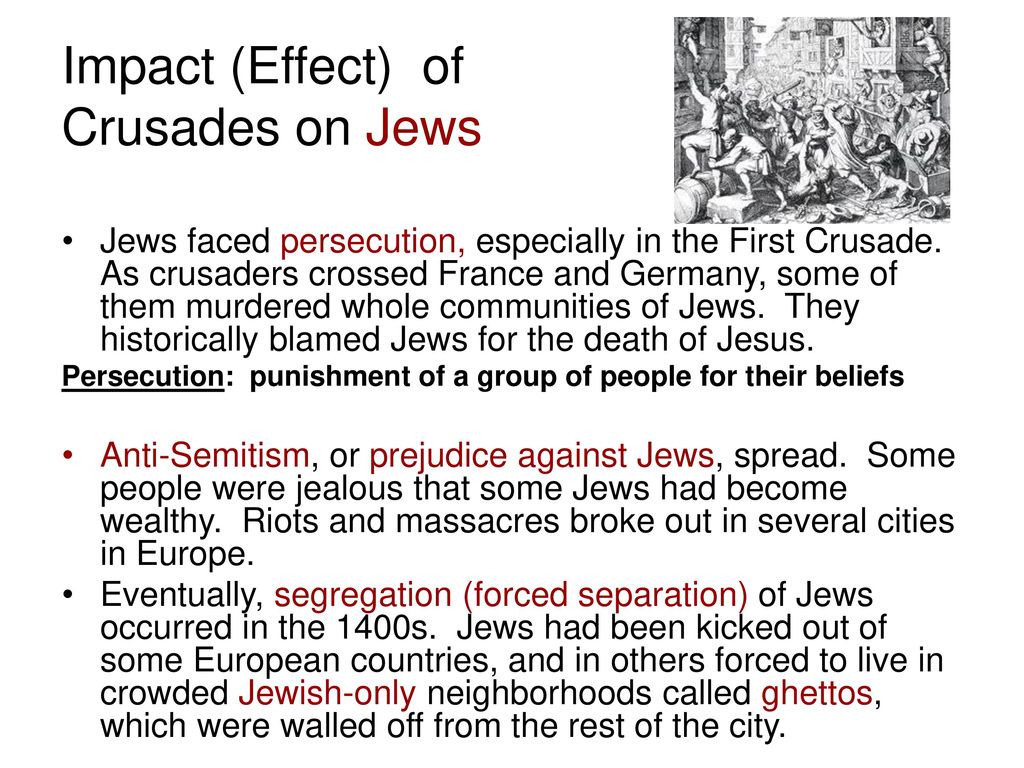 Impact (Effect) of Crusades on Jews