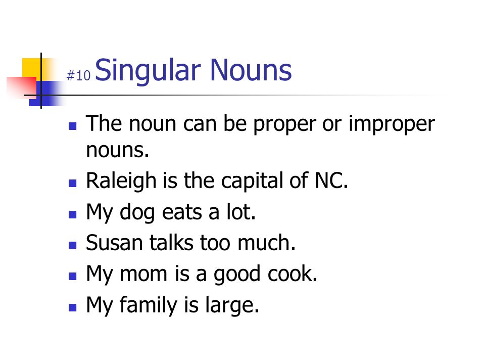 The noun can be proper or improper nouns.