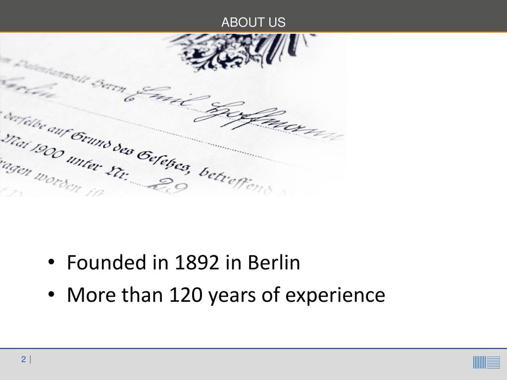 More than 120 years of experience