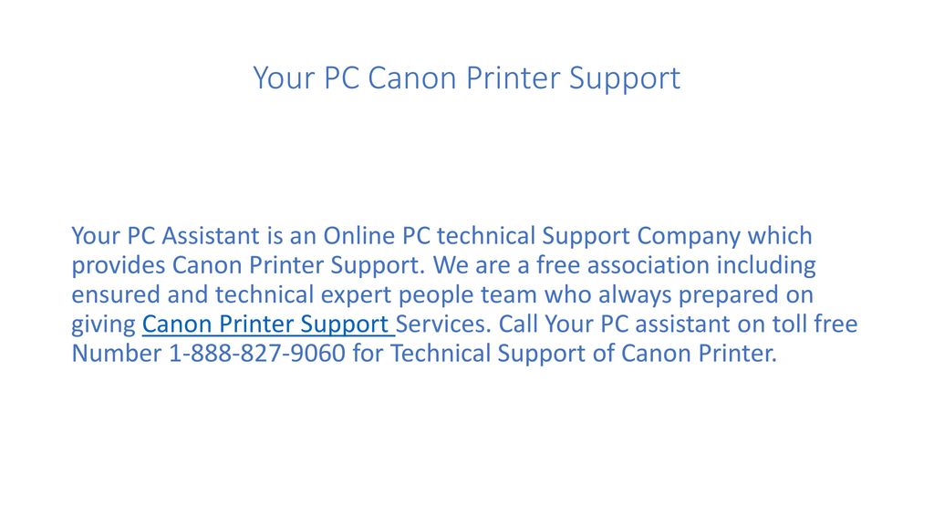Your PC Canon Printer Support