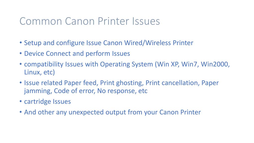 Common Canon Printer Issues