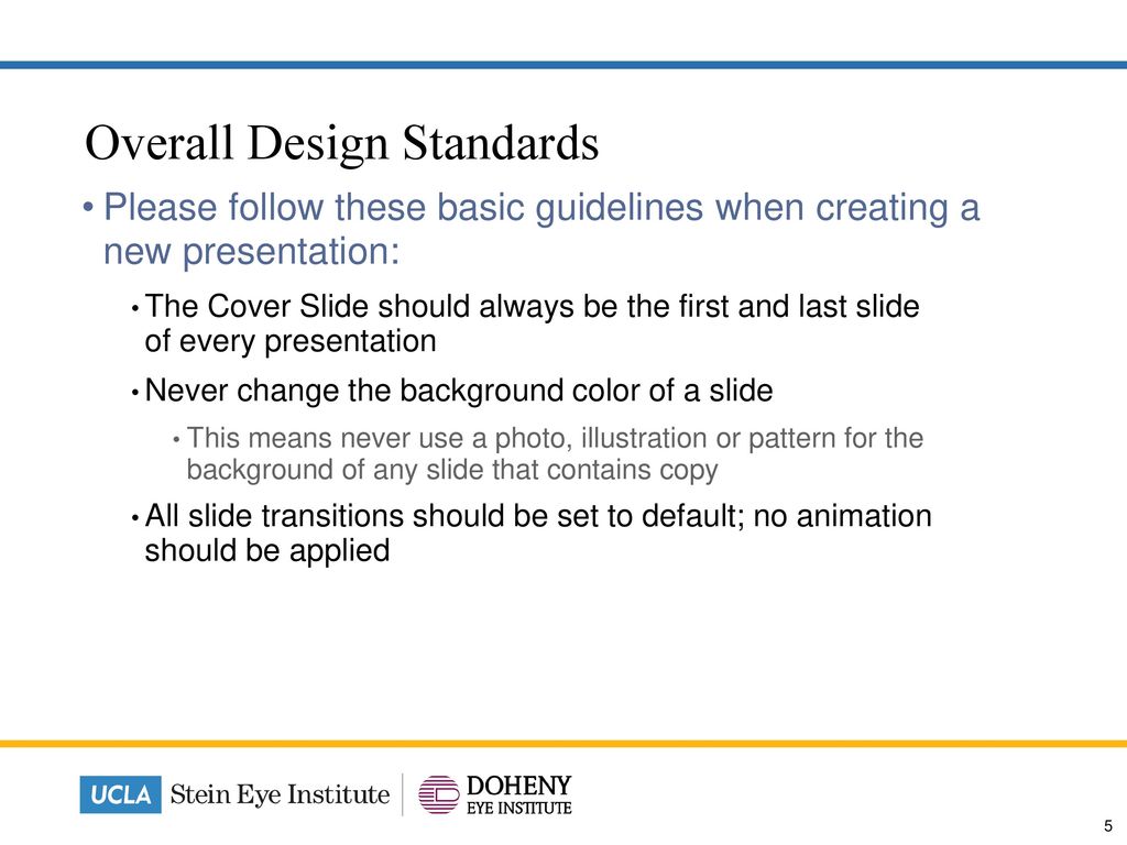 Overall Design Standards