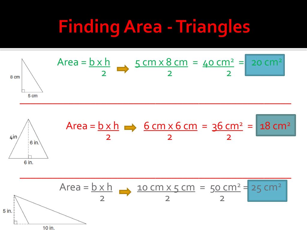 Finding Area - Triangles