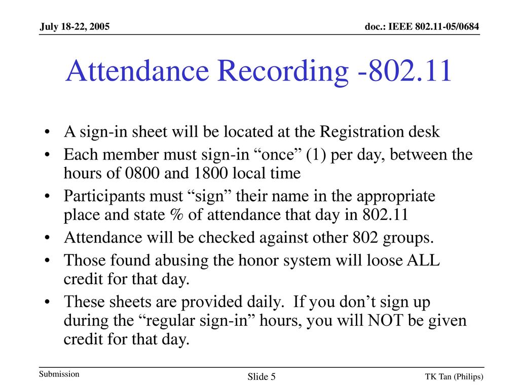 Attendance Recording