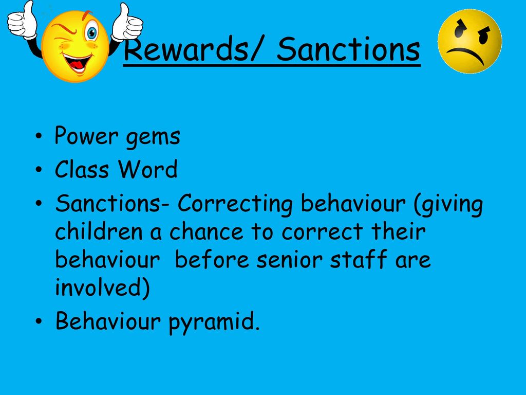 Rewards/ Sanctions Power gems Class Word