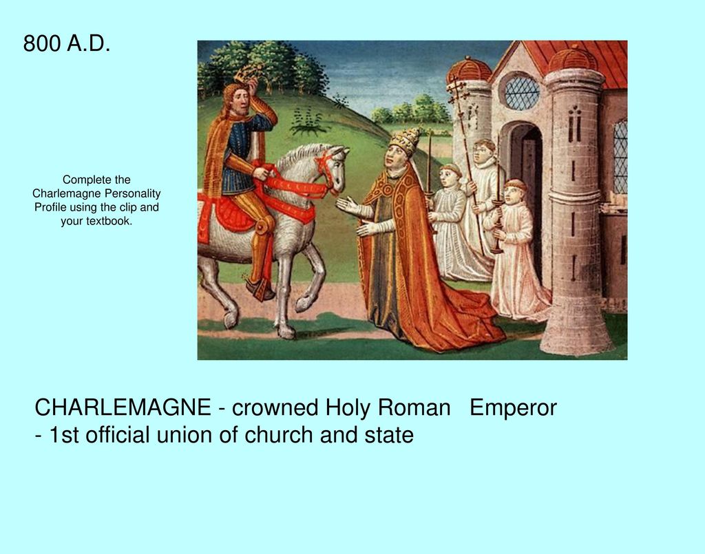 CHARLEMAGNE - crowned Holy Roman Emperor