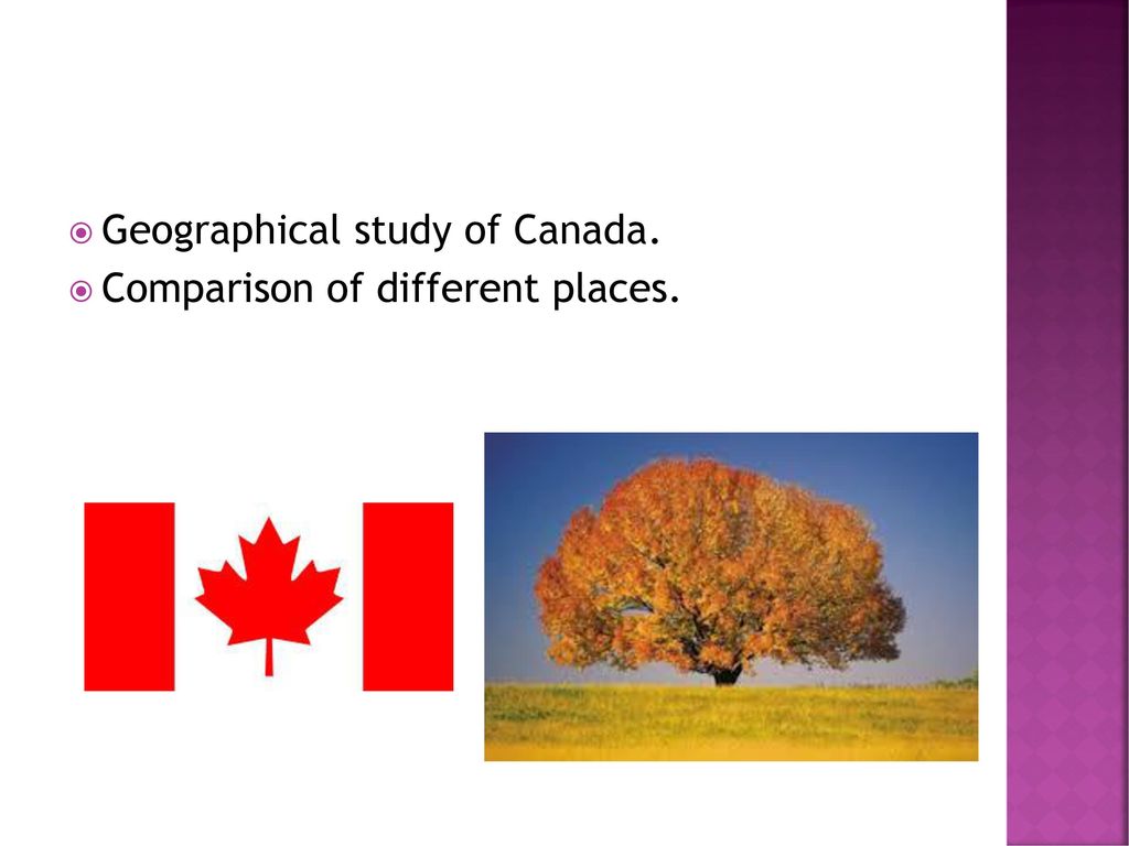 Geographical study of Canada.