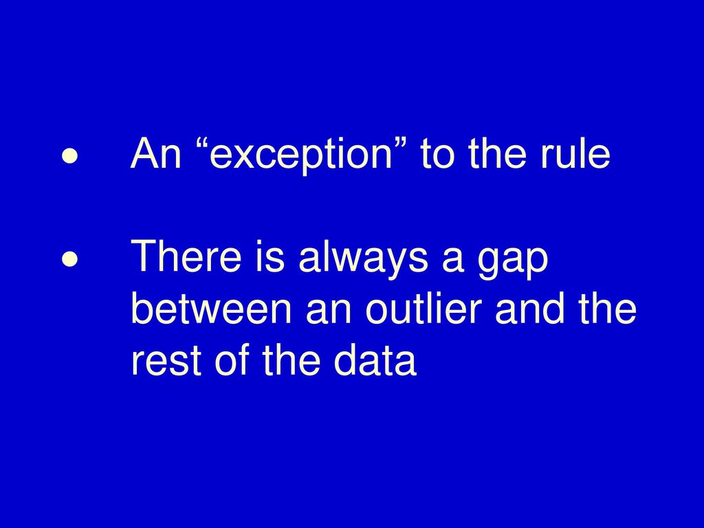 ·. An exception to the rule ·. There is always a gap