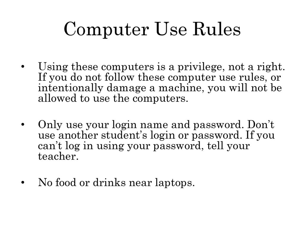 Computer Use Rules