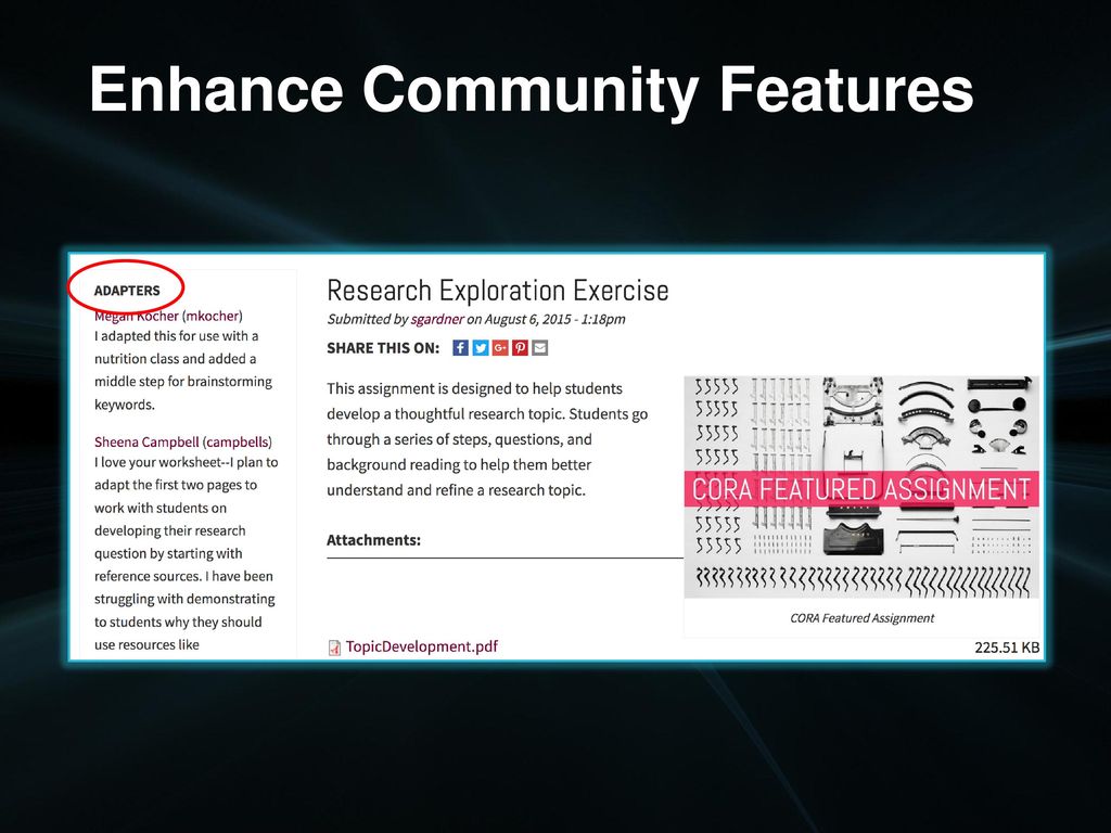 Enhance Community Features