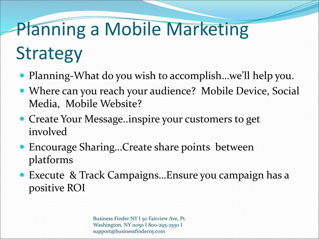 Planning a Mobile Marketing Strategy