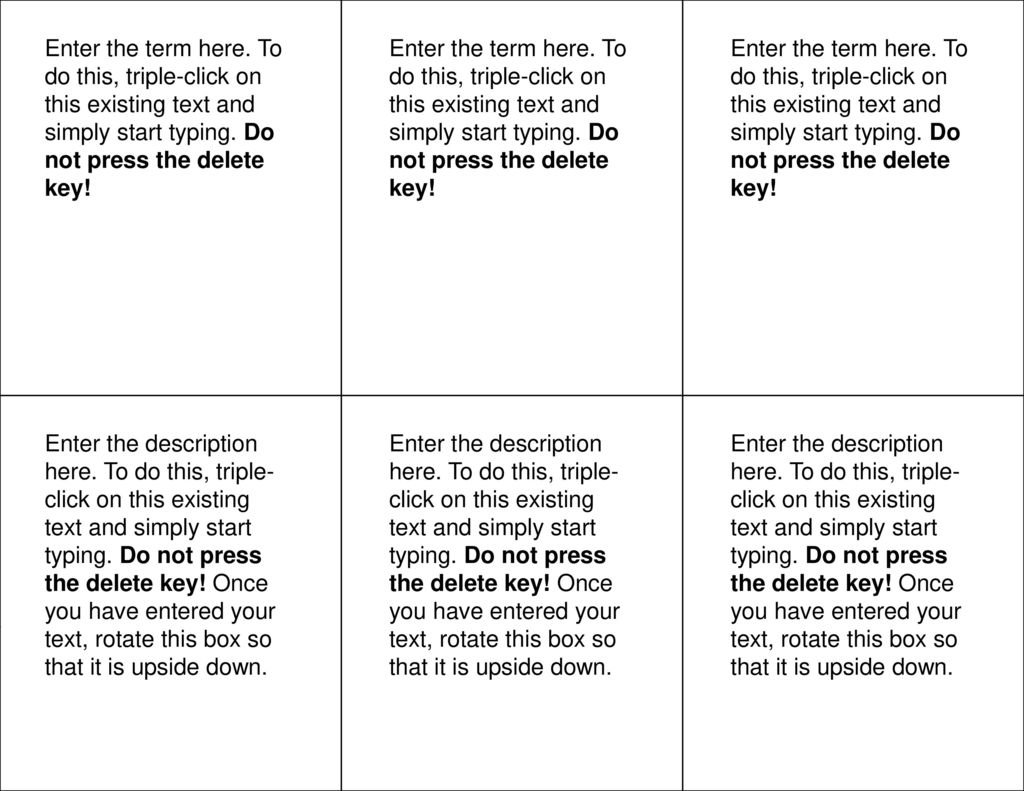Enter the term here. To do this, triple-click on this existing text and simply start typing. Do not press the delete key!