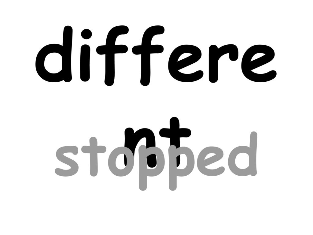 different stopped