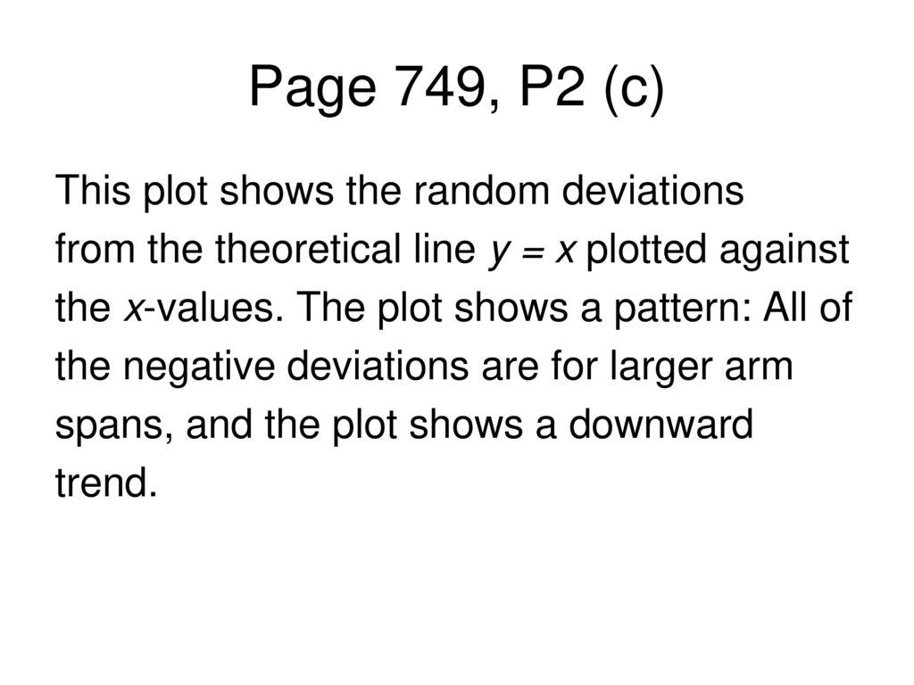 Page 749, P2 (c) This plot shows the random deviations