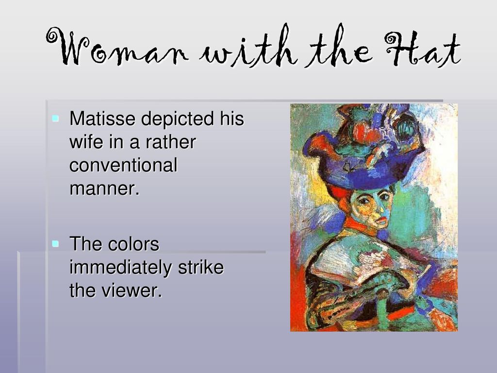 woman with the hatmatisse depicted his wife in a rather