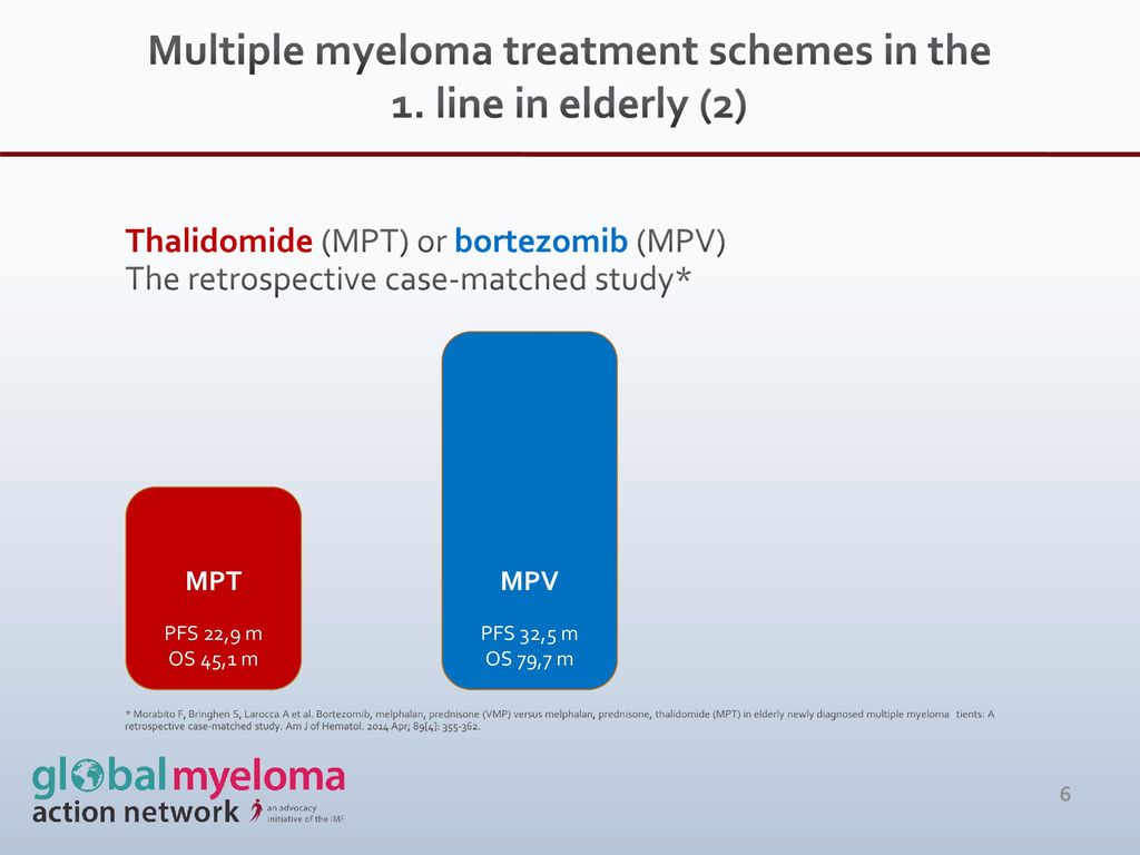 Multiple myeloma treatment schemes in the 1. line in elderly (2)