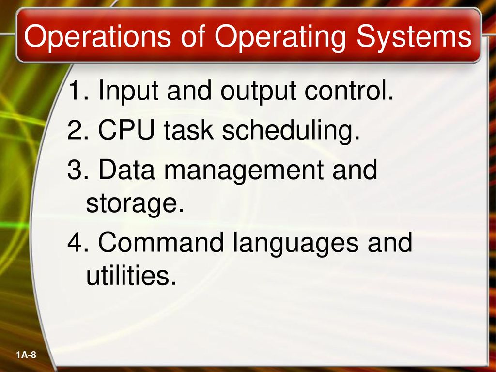 Operations of Operating Systems