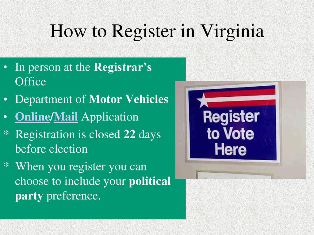 How to Register in Virginia