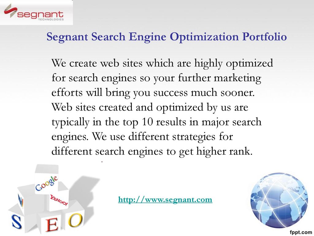 Segnant Search Engine Optimization Portfolio