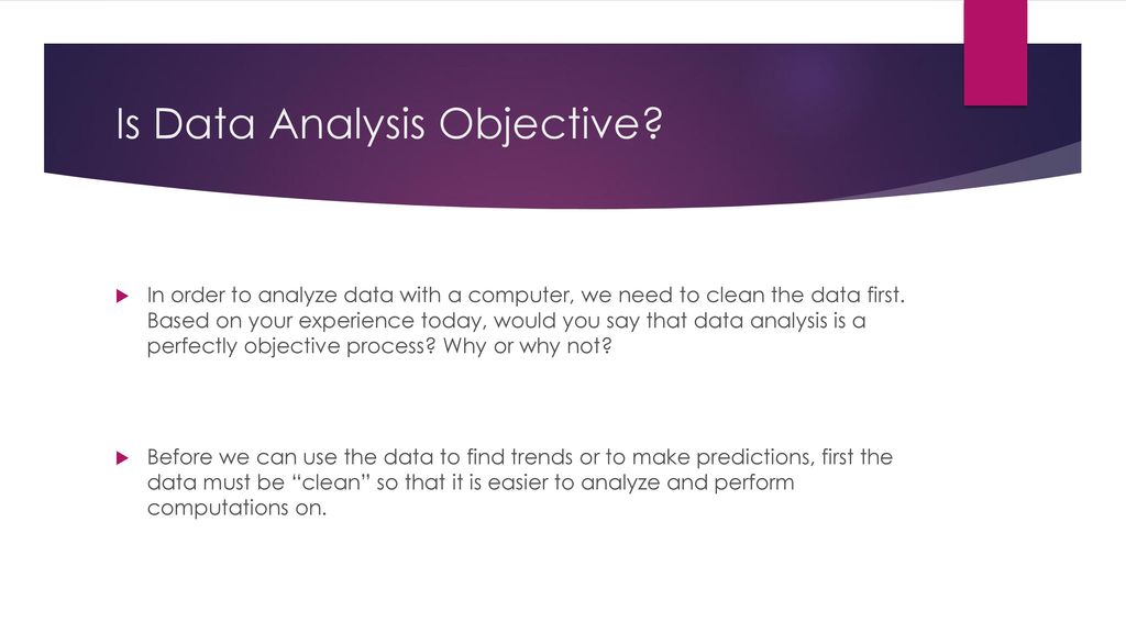 Is Data Analysis Objective