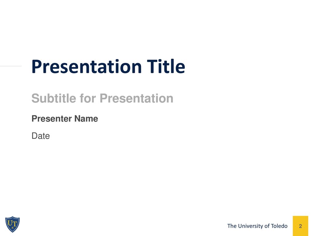 Presentation Title Subtitle for Presentation Presenter Name Date