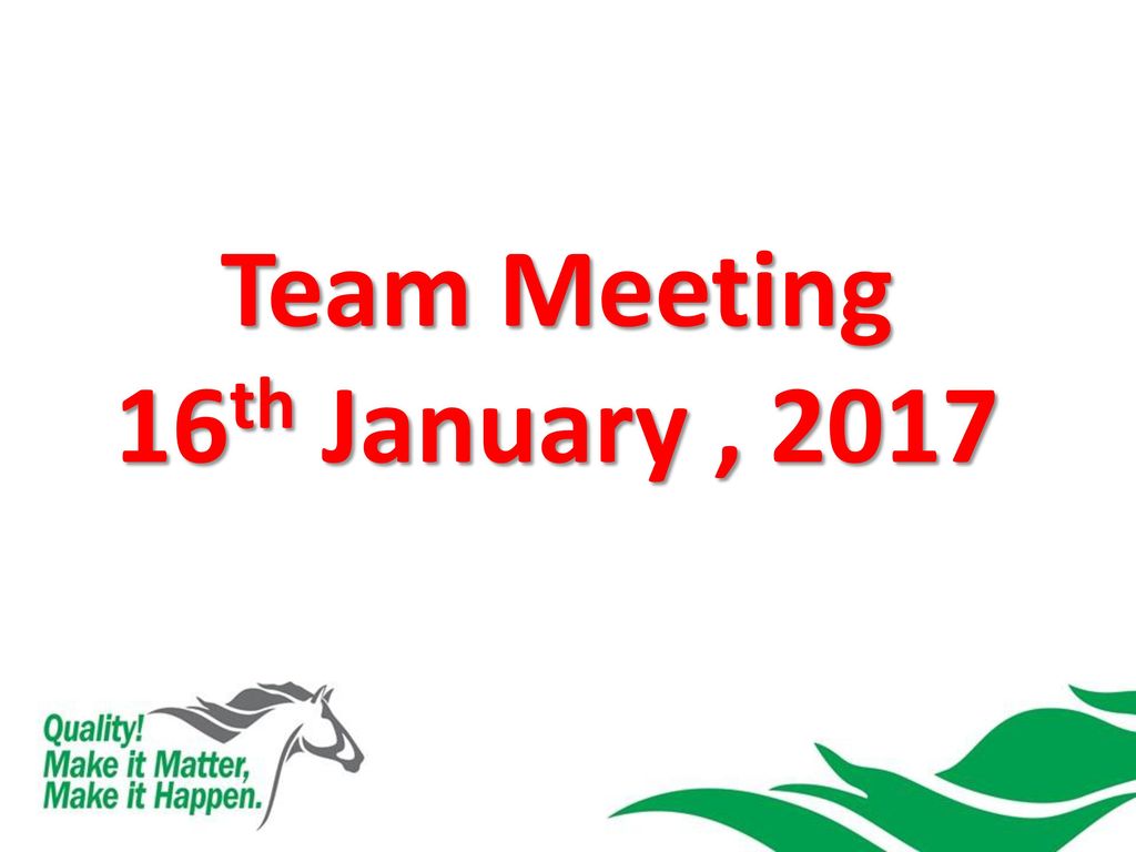 Team Meeting 16th January , 2017