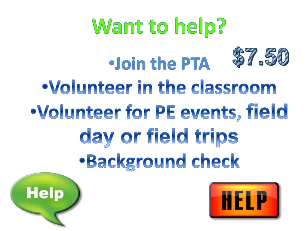 Want to help $7.50 Volunteer in the classroom