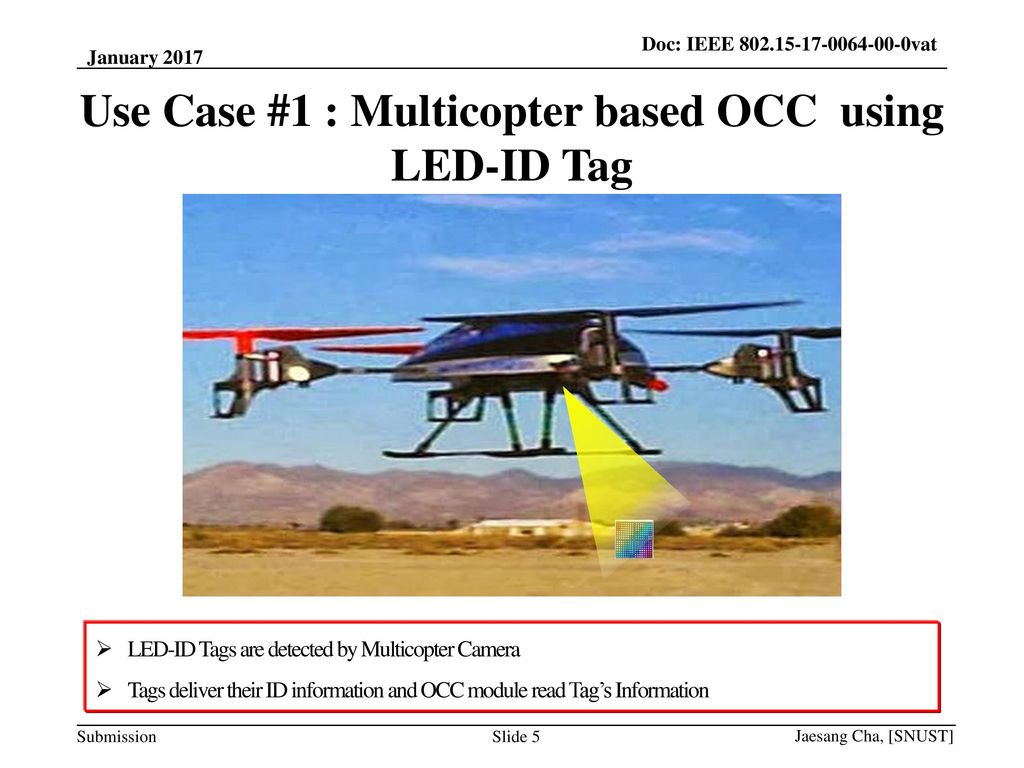 Use Case #1 : Multicopter based OCC using LED-ID Tag