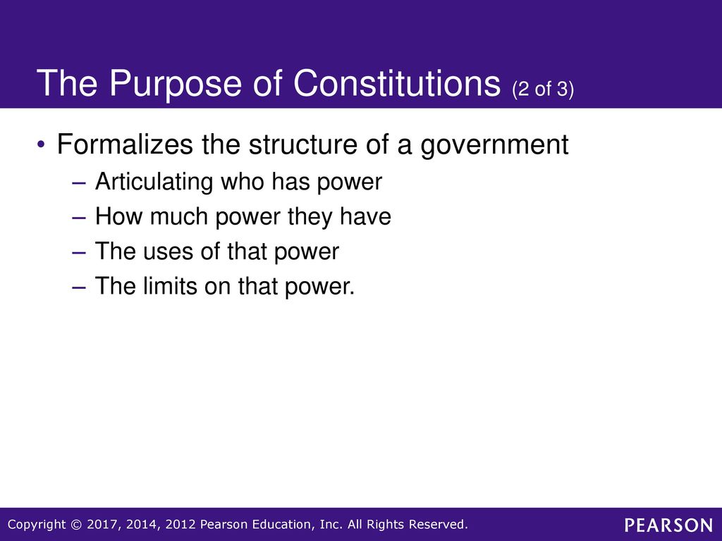 The Purpose of Constitutions (2 of 3)