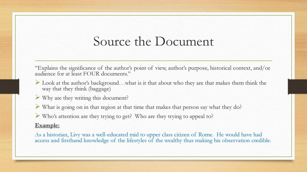 Source the Document