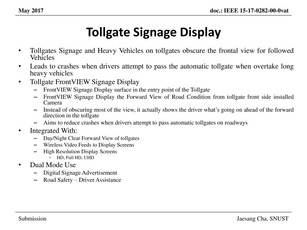 Tollgate Signage Display