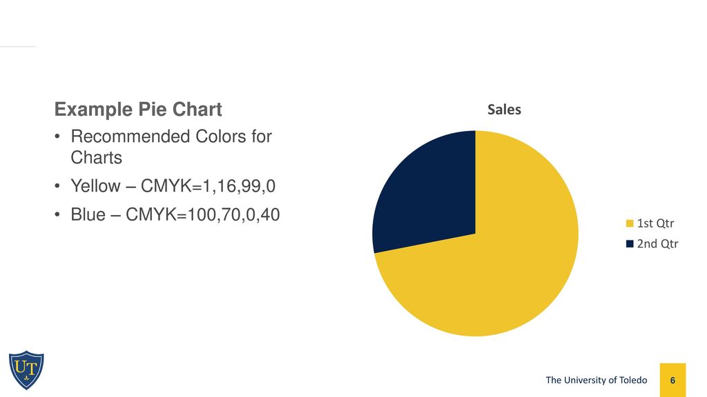 Example Pie Chart Recommended Colors for Charts
