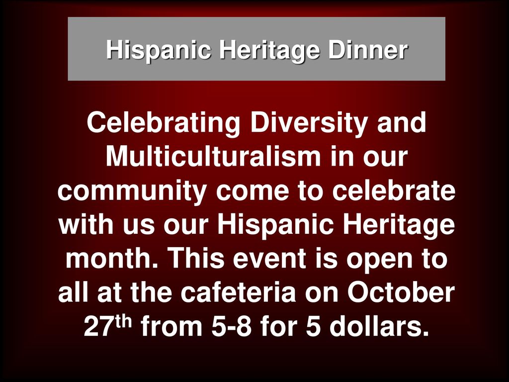 Hispanic Heritage Dinner