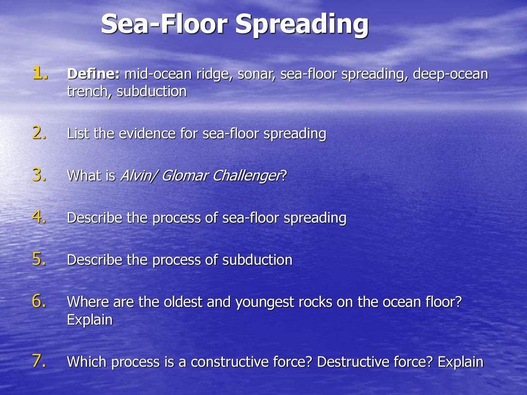 Sea Floor Spreading Ppt Download