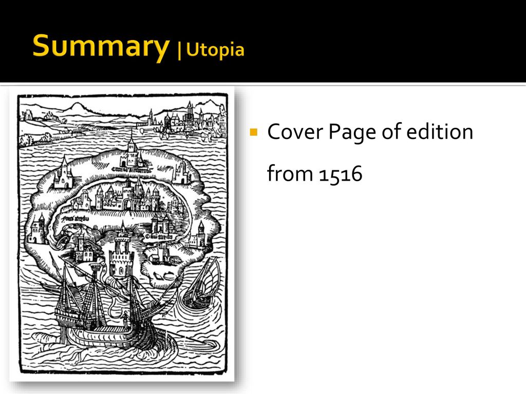 Summary | Utopia Cover Page of edition from 1516