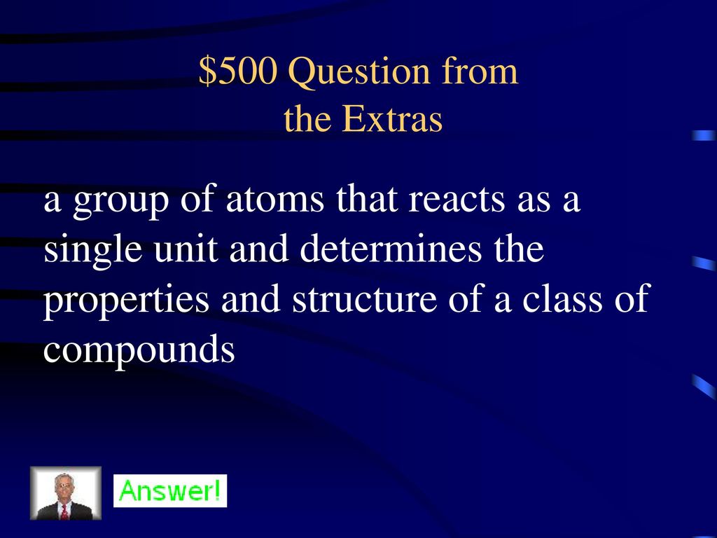 $500 Question from the Extras