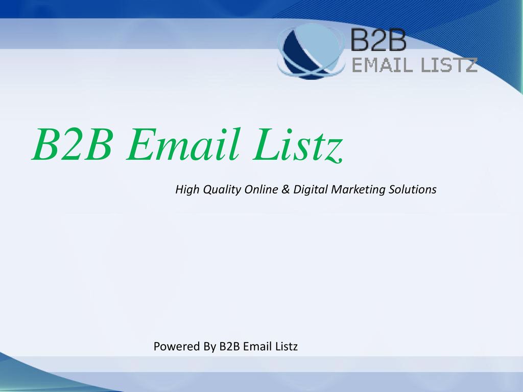 B2B  Listz High Quality Online & Digital Marketing Solutions