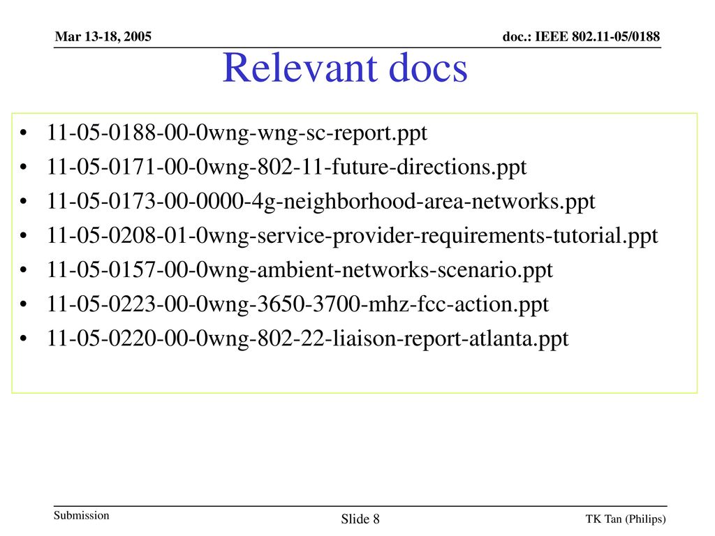 Relevant docs wng-wng-sc-report.ppt
