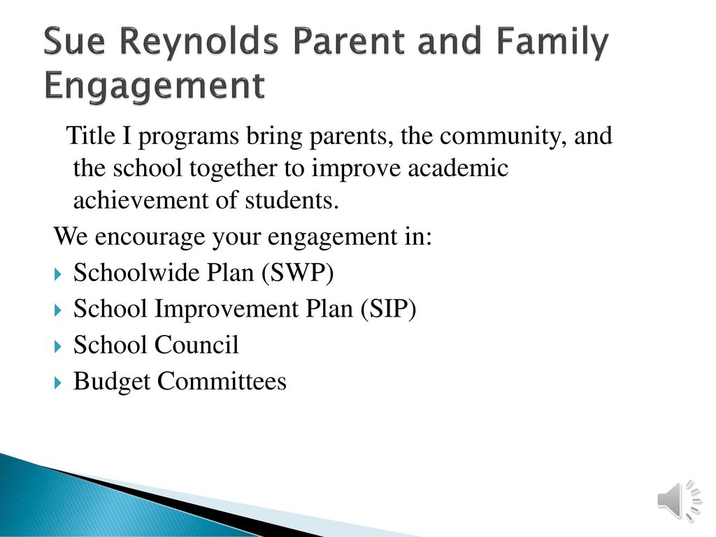 Sue Reynolds Parent and Family Engagement