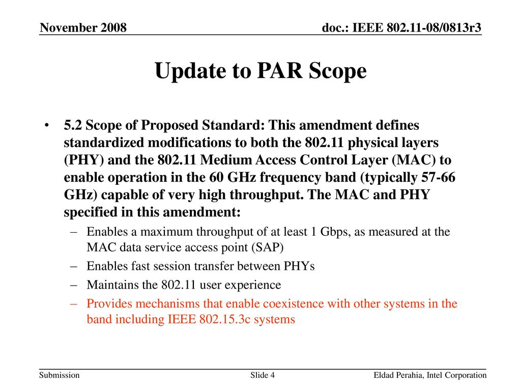 November 2008 Update to PAR Scope.