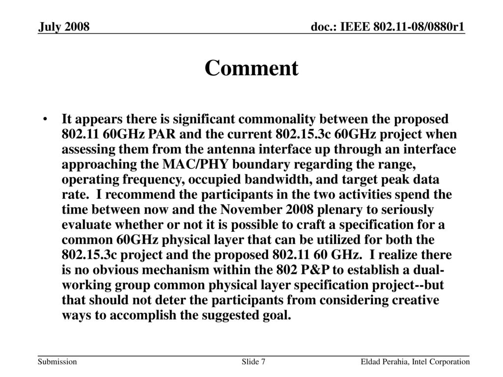 July 2008 Comment.