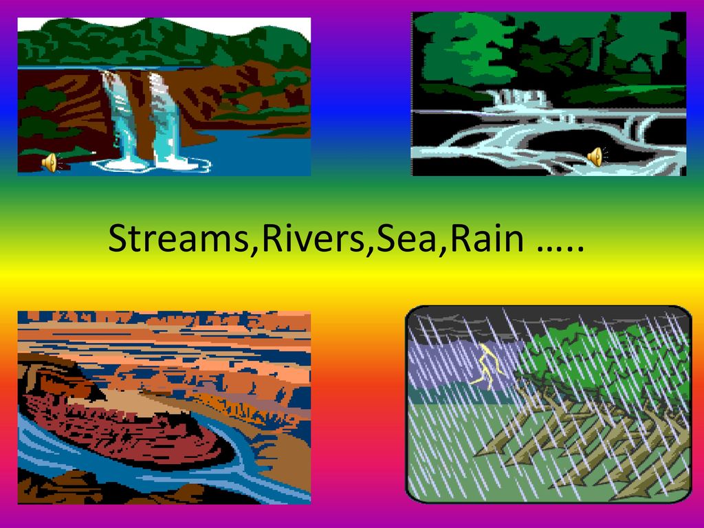 Streams,Rivers,Sea,Rain …..