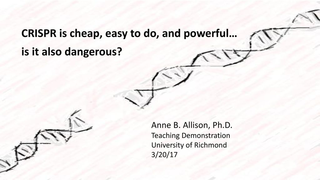 CRISPR is cheap, easy to do, and powerful… is it also dangerous