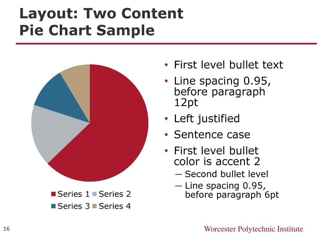 Layout: Two Content Pie Chart Sample