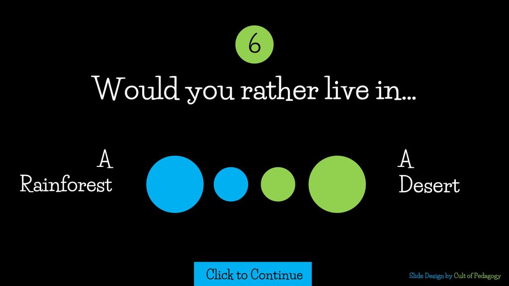 Would you rather live in…