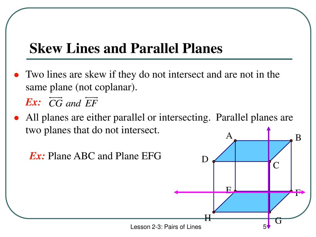 Skew Lines and Parallel Planes