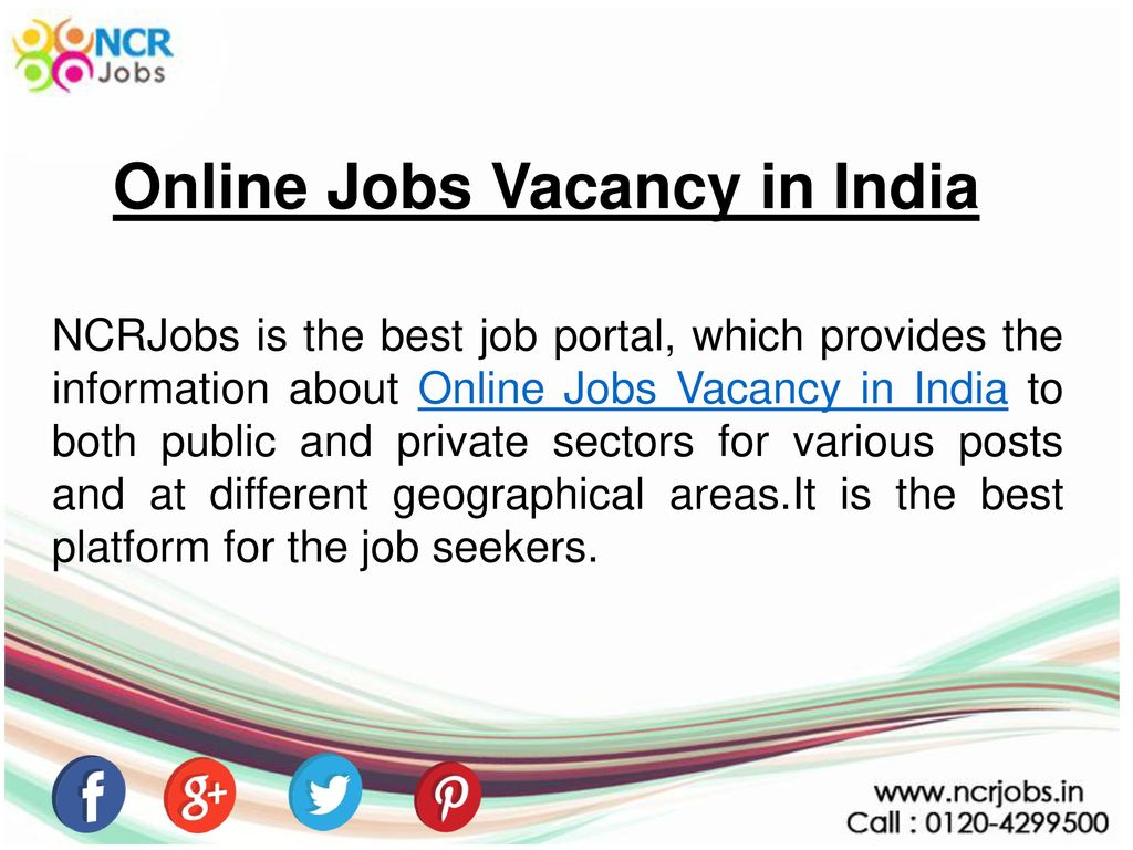 Online Jobs Vacancy in India