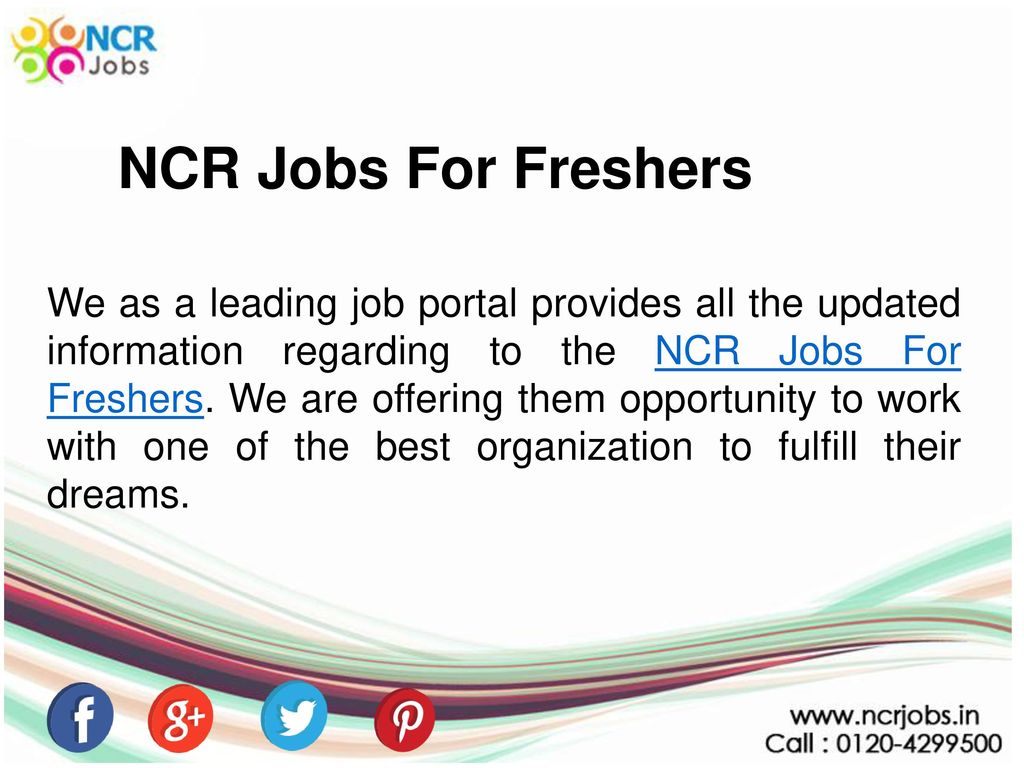 NCR Jobs For Freshers